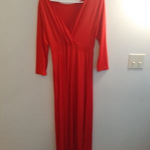 Orange maxi dress